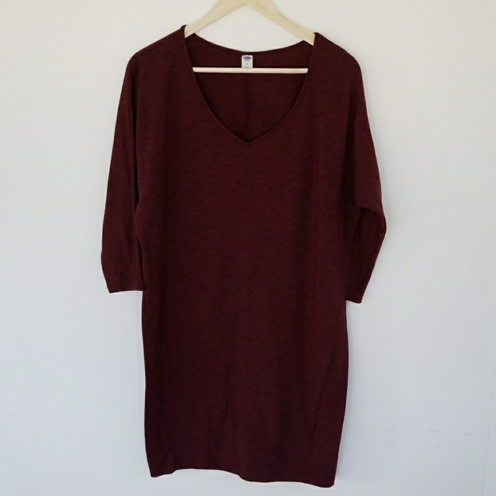 Wine Heather Dolman sleeve dress